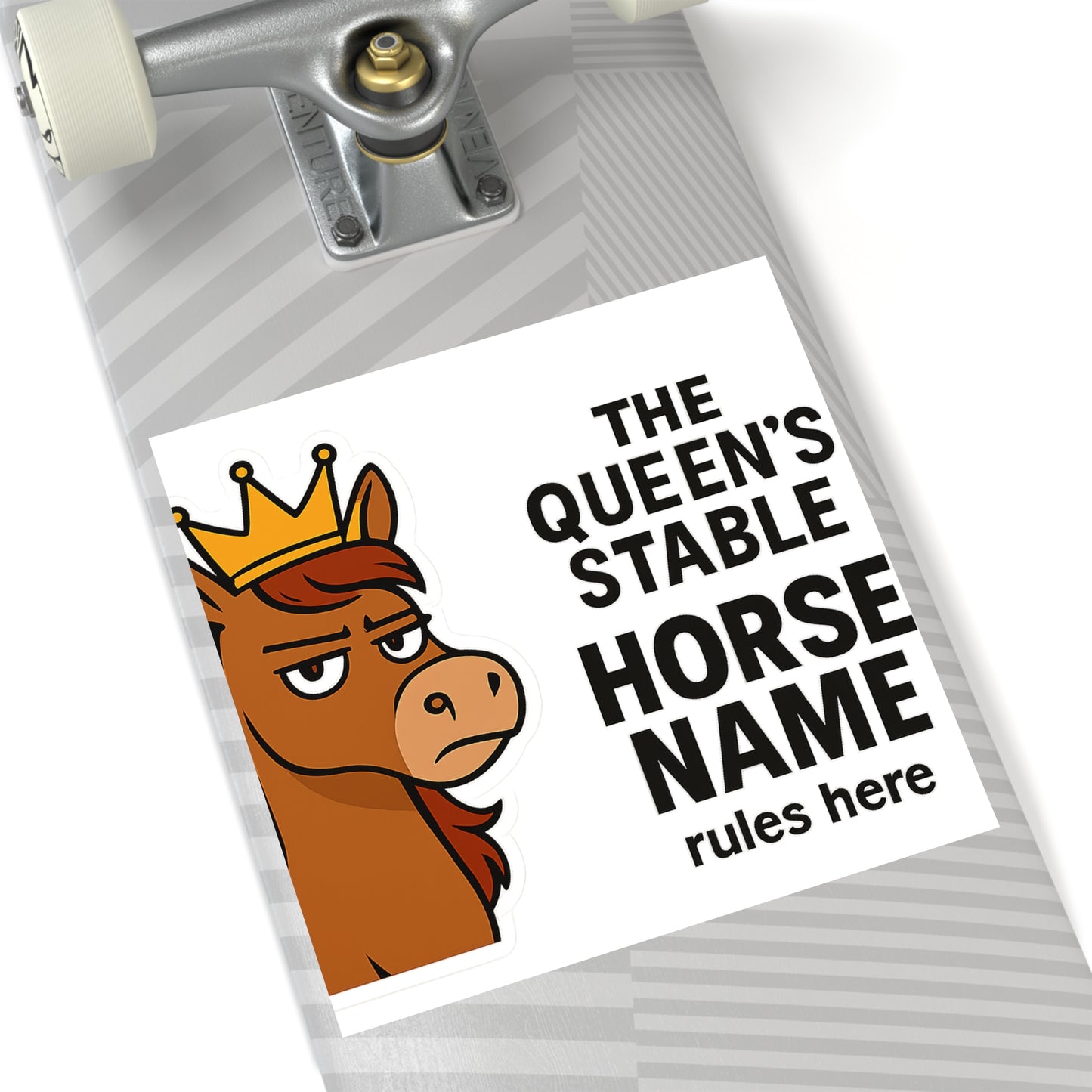 Copy of Horse Stable Square Stickers, Fun Horse Decor, Equestrian Gifts, Customizable Stickers, Indoor/Outdoor Use