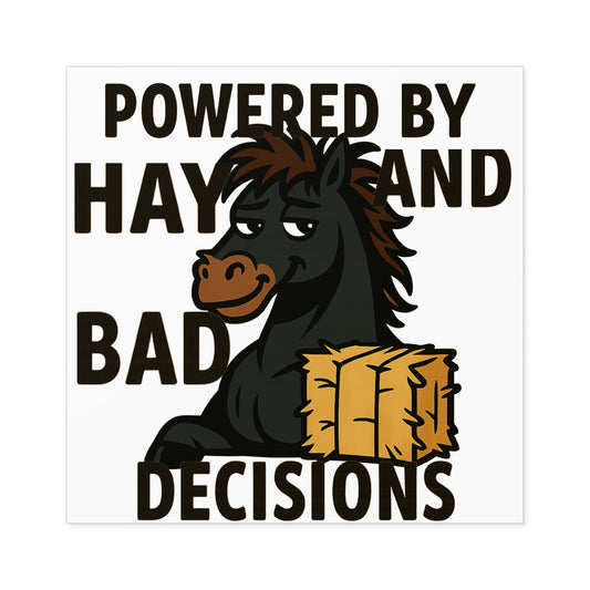 Copy of Horse Stable Square Stickers, Fun Horse Decor, Equestrian Gifts, Customizable Stickers, Indoor/Outdoor Use